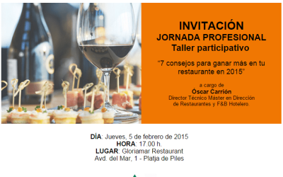 Jornada profesional: 7 consejos para ganar más en tu restaurante en 2015