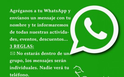 ¡¡NUEVO!! Te mantenemos informado por WhatsApp ó e-mail como prefieras