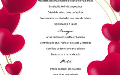 Menú San Valentín 2019