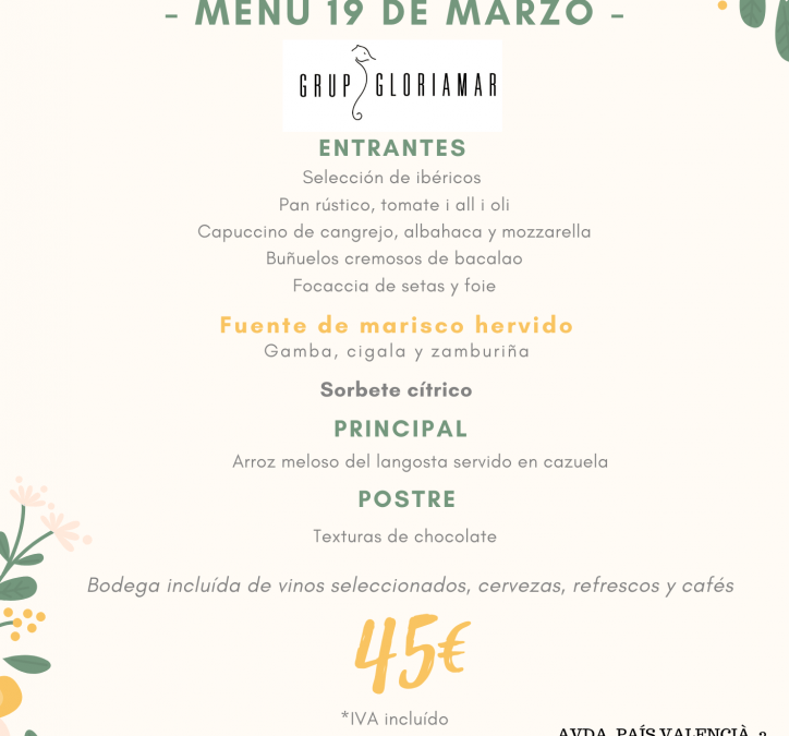 Menú día del padre 2020