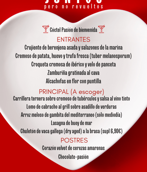 Menú San Valentín 2023